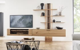 Wohnwand Runa, Kerneiche natur gebürstet