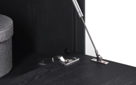 Sideboard Kilva, Kernesche massiv anthrazit gebeizt