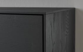 Highboard Kilva, Kernesche massiv anthrazit gebeizt