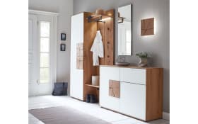 Stauraumschrank II Caya, Kerneiche Umato/weiß