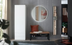 Wandgarderobe Salvo, Kerneiche/anthrazit, 190 cm, inkl. Beleuchtung
