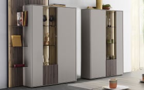 Highboard Audra, Altholzbuche/sand, links
