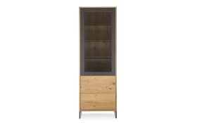 Vitrine Alan, Balkeneiche/anthrazit