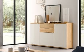Sideboard Berghe, Risseiche/sandbeige