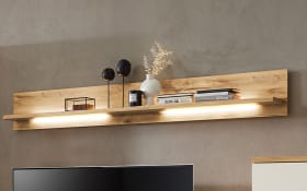 Wohnwand Berghe, Risseiche/Sandbeige 