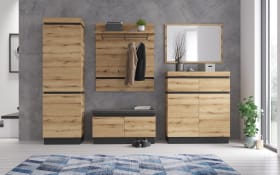 Garderobenschrank Corte, Eiche-Nachbildung/grau, inkl. Push-to-Open Funktion