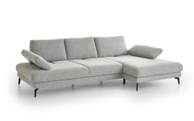 Ecksofa Kiso, alufarbig, inkl. Sitztiefenverstellung