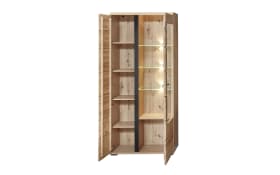 Vitrine Sonos II, Altesche/Artisan Oak Nachbildung, inkl. LED-Beleuchtung