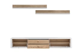 Wohnkombination Arktis, Eiche/weiß, 232 cm