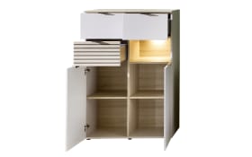 Highboard  Ina, kaschmir/Riva Eiche, 84 cm