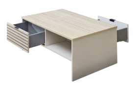 Couchtisch Ina, kaschmir/Riva Eiche, inkl. Schubkasten