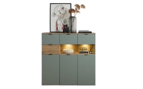 Highboard Ina, schilfgrün/Artisan Eiche, 125 cm