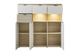Highboard Ina, kaschmir/Riva Eiche, 125 cm