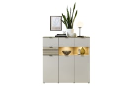 Highboard Ina, kaschmir/Riva Eiche, 125 cm