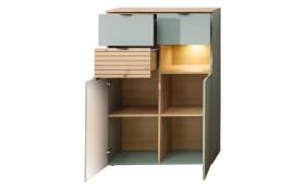 Highboard Ina, schilfgrün/Artisan Eiche, 84 cm