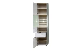 Vitrine Ina, kaschmir/Riva Eiche, 45 cm
