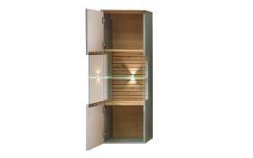 Hängevitrine Ina, schilfgrün/Artisan Eiche, 40 cm