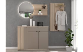 Schuhschrank Pisa, Riva Eiche-Nachbildung/basalt