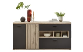 Sideboard Lamella, Cosmos grey, Viking Oak Nachbildung