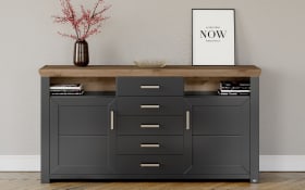 Sideboard York, Artisan Eiche Nachbildung/anthrazit