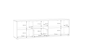 TV-Board Akinori, Mauvelle Eiche-Nachbildung, 174,5 cm