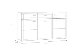 Sideboard Akinori, Mauvelle Eiche-Nachbildung