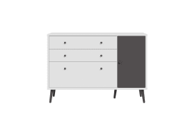Sideboard Harllson EasyKlix, weiß/grau,124,5 cm