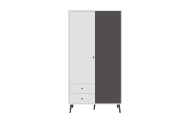 Kleiderschrank Harllson EasyKlix, weiß/grau, 104,5 cm