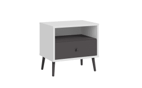 Nachtkommode Harllson EasyKlix, weiß/grau