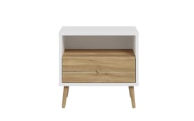 Nachtkommode Harllson EasyKlix, weiß/Mauvelle Eiche-Nachbildung
