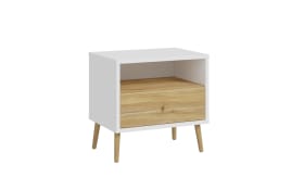 Nachtkommode Harllson EasyKlix, weiß/Mauvelle Eiche-Nachbildung
