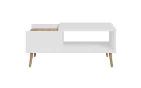 Couchtisch Harllson EasyKlix, weiß/Eiche-Nachbildung