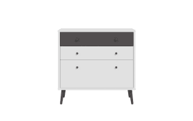 Sideboard Harllson EasyKlix, weiß/grau, 89,8 cm