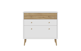 Sideboard Harllson EasyKlix, weiß/Mauvelle Eiche-Nachbildung, 89,8 cm