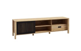 TV-Unterschrank Jytana, Mauvelle Eiche-Nachbildung/schwarz