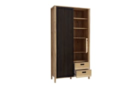 Hochschrank Jytana, Mauvelle Eiche-Nachbildung/schwarz