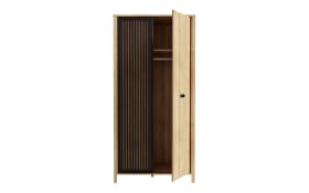 Kleiderschrank Jytana, Mauvelle Eiche-Nachbildung/schwarz