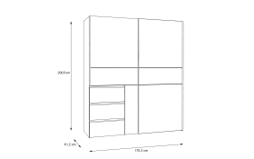 Kleiderschrank Winn2, Somoma Eiche-Nachbildung, 170,3 x 200,5 cm