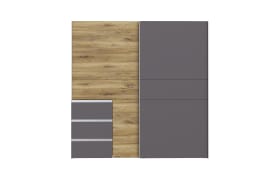 Kleiderschrank Winn2, Flagstaff Eiche-Nachbildung/grau, 170,3 x 200,5 cm