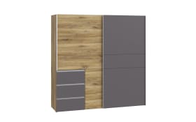 Kleiderschrank Winn2, Flagstaff Eiche-Nachbildung/grau, 170,3 x 200,5 cm