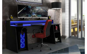 Gaming-Schreibtisch Tezaur, schwarz, 200 cm