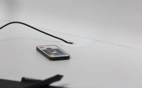 Schreibtisch Tezaur, weiß, inkl. Beleuchtung 