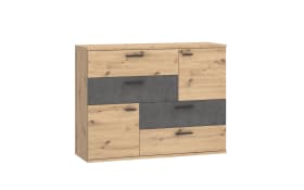 Kommode Skive, Artisan Eiche-Nachbildung/Beton-Nachbildung