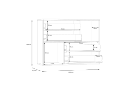 Kommode Skive, Artisan Eiche-Nachbildung/hellgrau