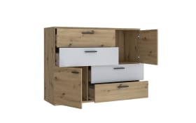 Kommode Skive, Artisan Eiche-Nachbildung/hellgrau