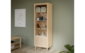 Vitrine Calasetta, Elegania Eiche Nachbildung, 60,4 cm