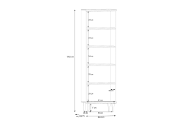 Vitrine Calasetta, Elegania Eiche Nachbildung, 60,4 cm