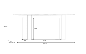 Esstisch Calasetta, Eiche Nachbildung
