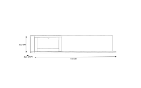 Wandregal Calasetta, Elegania Eiche Nachbildung