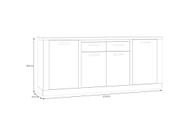 Sideboard Duro, Riviera Eiche/Cabezone Eiche-Nachbildung, 212,9 cm